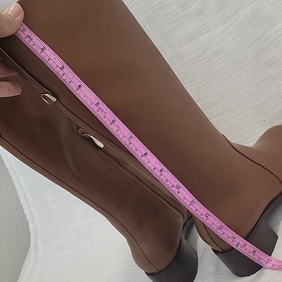 Boots for Women, Knee High Boots, Low Block Heel Zipper Boots - Picture 10 of 11